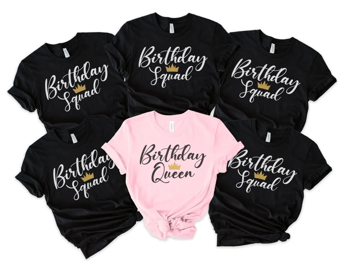Birthday Queen Shirt, Birthday Squad Shirts,  Birthday Party Shirts, Birthday Teams T-shirt, Birthday Crew Shirts, Birthday Group Shirts