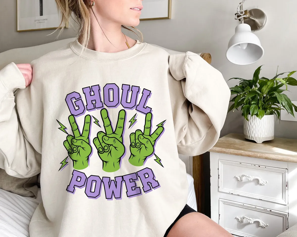 Ghoul Power Halloween Sweatshirt, Halloween Zombie Hoodie, Funny Halloween Sweatshirt, Spooky Halloween Hoodie, Halloween Matching Hoodie