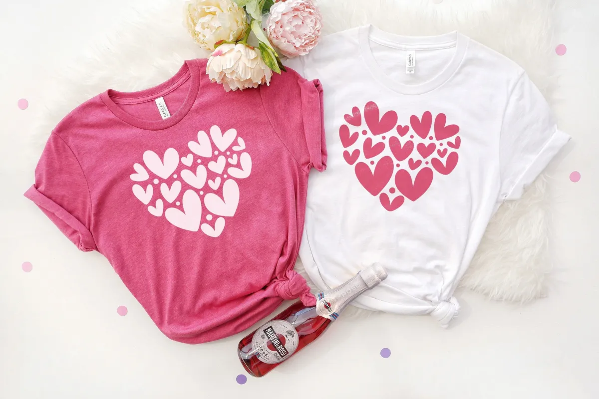 Heart Valetines Shirts, Matching Valentines Tees, Group Valentine Cute Heart Shirts, Teacher Valentine Shirt, Funny Valentines Day