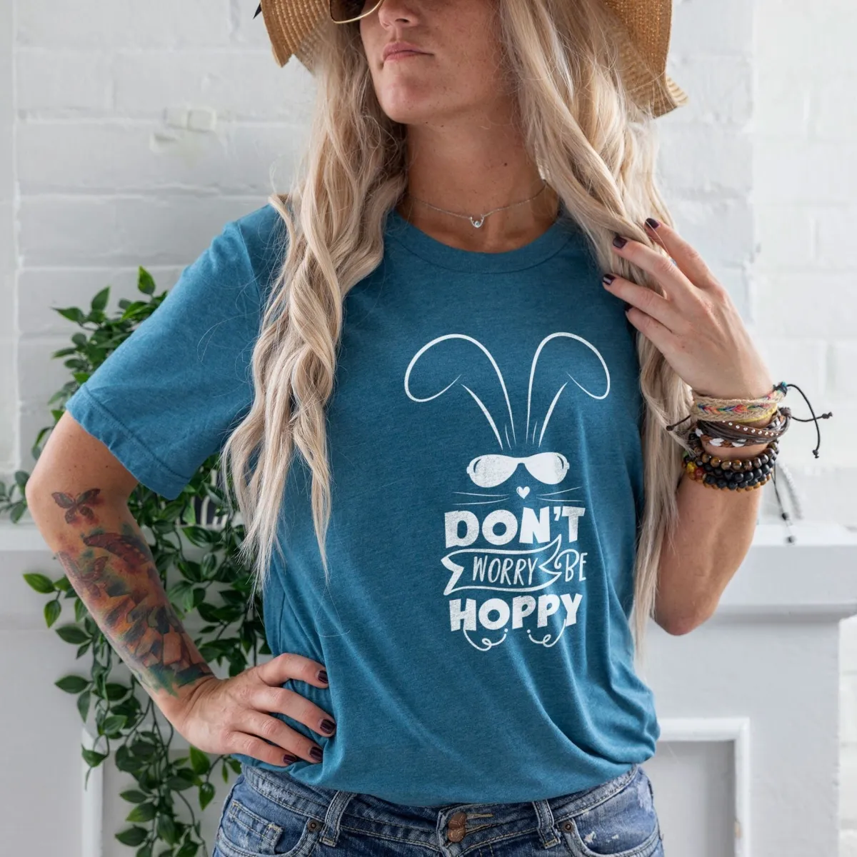 Don't Worry Be Hoppy Shirt, Easter Bunny Shirt, Bunny Shirt, Easter Gift, Easter T-Shirt, Funny Easter Shirt, Happy Easter Shirt