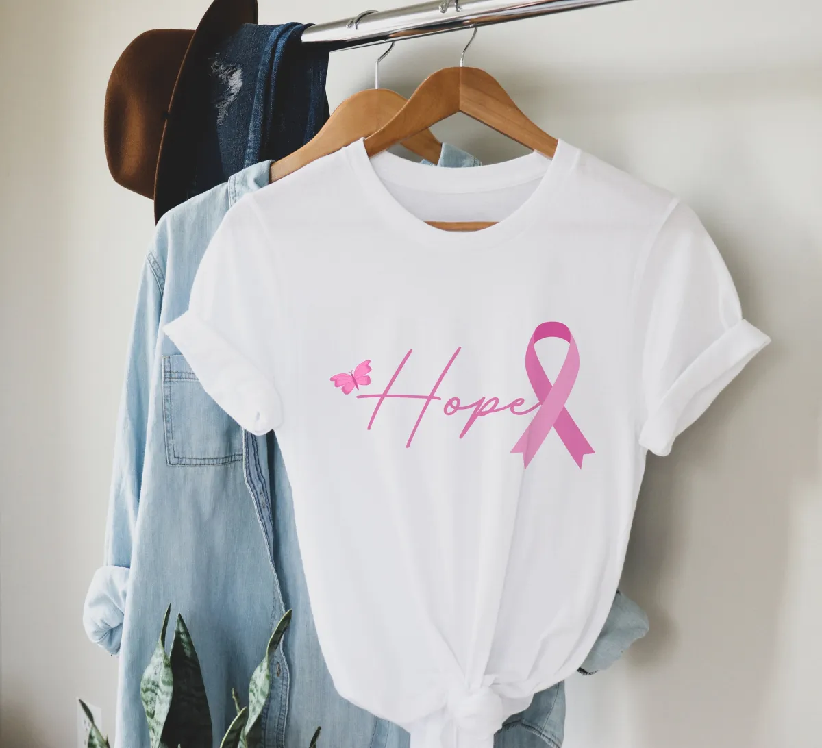 Custom Cancer Ribbon Shirt, Breast Cancer Shirt, Cancer Awareness T-shirt, Cancer Shirt, Cancer Support Team Shirt, Motivational Text Shirt