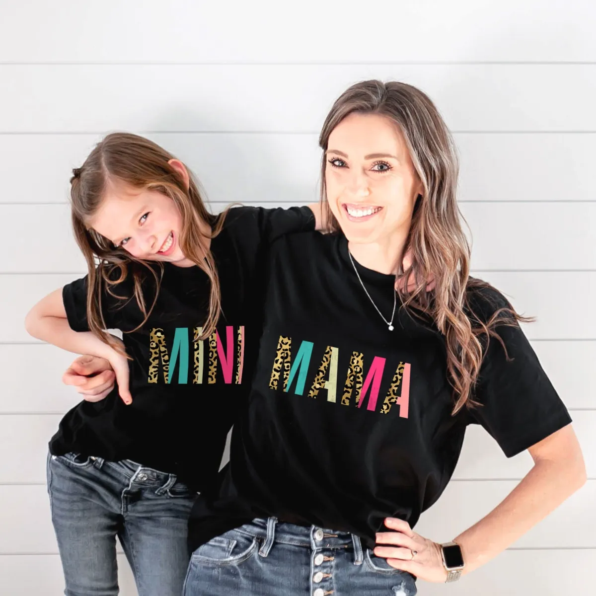 Mama and Mini Matching Shirts, Mama and Mini Gold Leopard T-Shirt, Mothers Day Gift, Mommy And Me Matching Shirts, Comfort Colors Mama Shirt