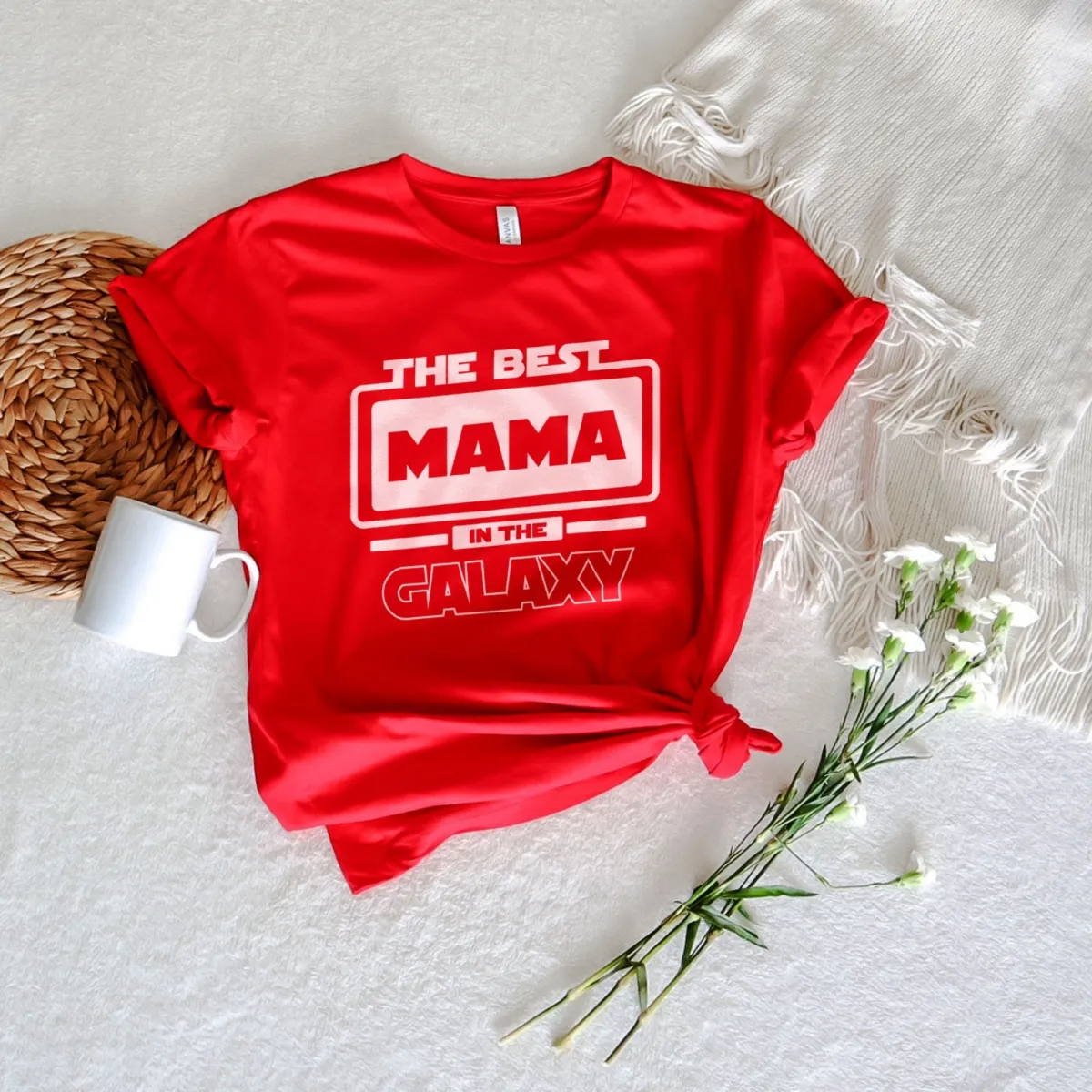 Mother's Day Shirt, The Best Mama In The Galaxy Shirt, Star Wars Mama Shirt, Mandalorian Family Tee, Mom Shirt, Mothers Day Gift, Mother Tee