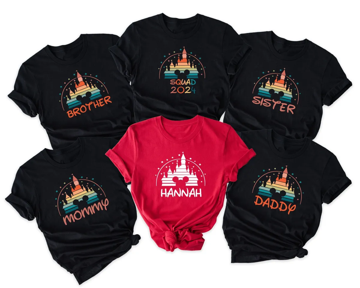 Custom Disney 2025 Family Vacation Shirt, Personalized Family Vacation Outfit, Family Trip 2024 Shirt, Family Vacation Shirt, Disney Shirt