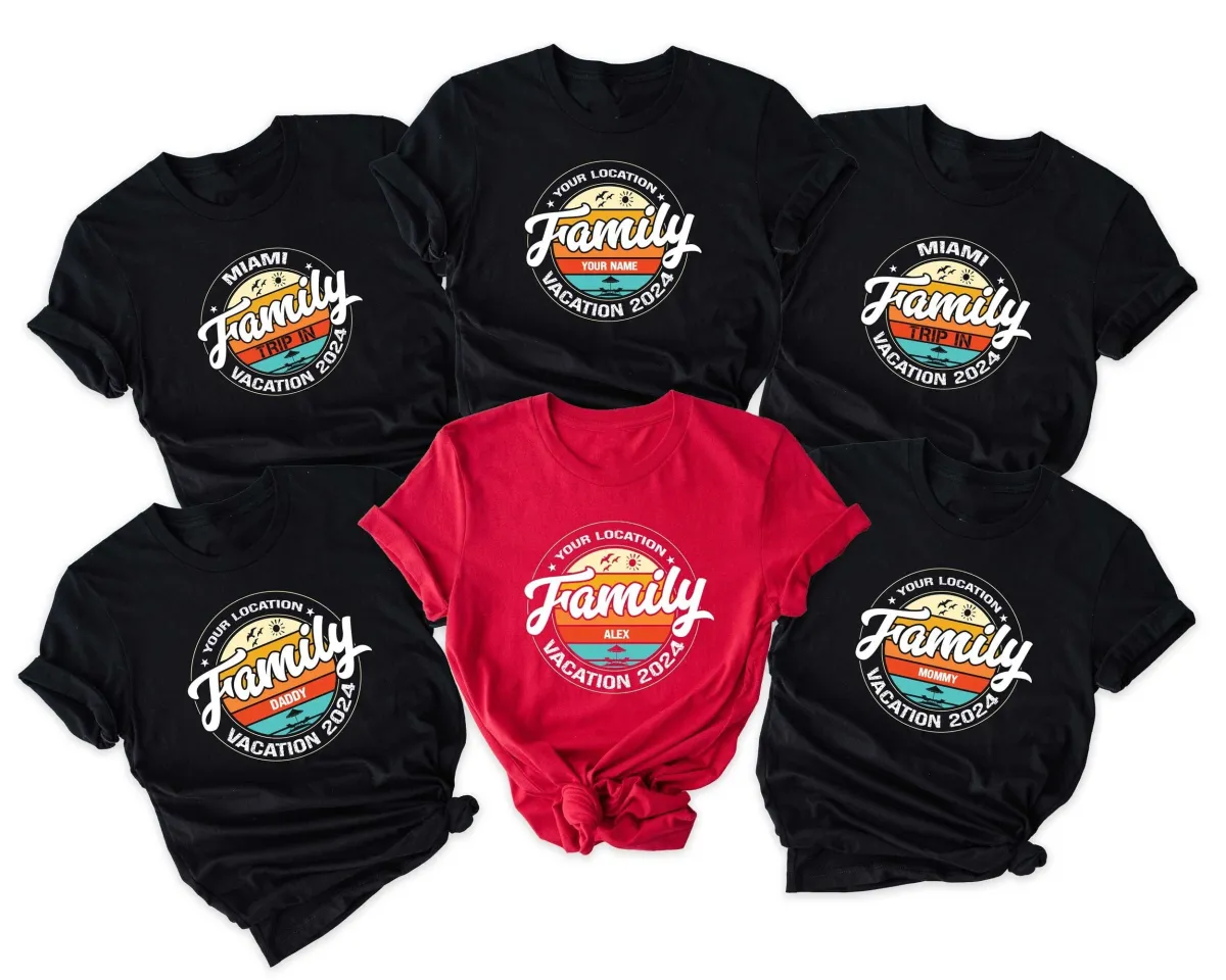 Custom Family Vacation Shirt, Custom Beach Shirts, Personalized Family Shirt, Custom Vacation Shirts, Family Matching Shirt, Family Trip Tee