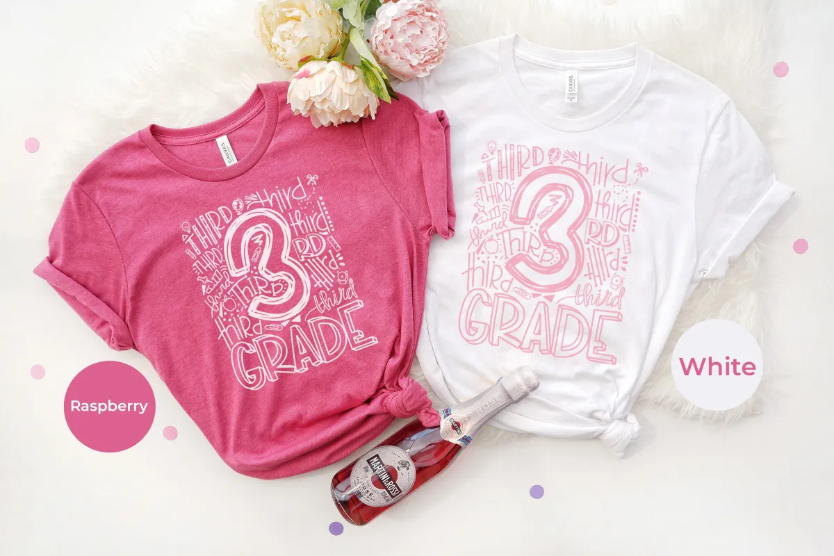 3rd Grade Shirt, Third Grade Tee, Back to School Shirt, Kid Student Tee, Class of Year Gift, Elementary School Shirt, Third Grade School Tee