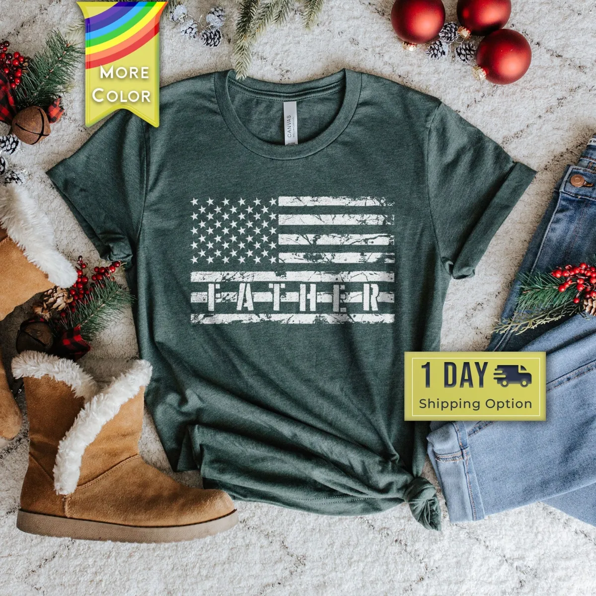 Customize Father's Day Shirt, Dad USA Flag Patriotic Shirt, Father Day, Gift For Father, Personalized Tee, Shirt Gift For Dad, Best Dad Gift