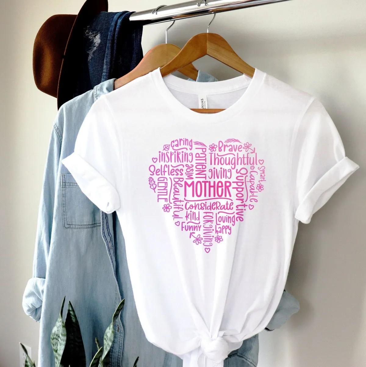 Mother Heart in Sayings TShirt, Mother’s Day Shirt, Mom Shirt, Shirt for Mom, Gift for Mom, Mothers Day Gift, Mama Shirt, Mommy Tee, Mom Tee