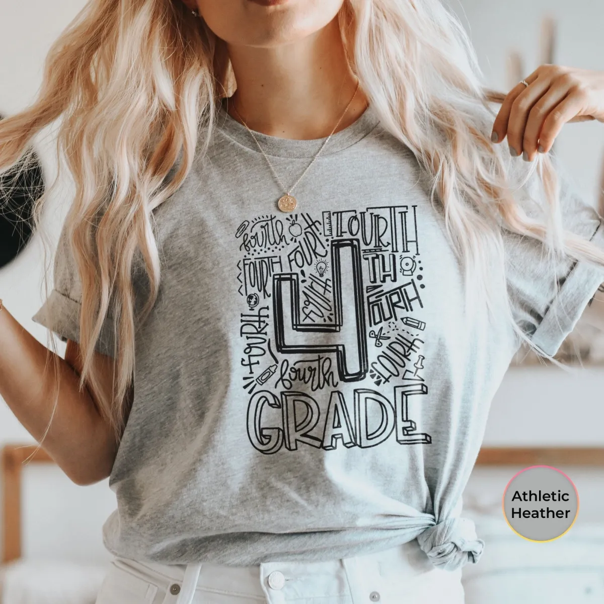 4th Grade Shirt, Fourth Grade Tee, Back to School Shirt, Student Class Tee, Class of Year Gift, Elementary School Shirt, Fourth Grade Tee