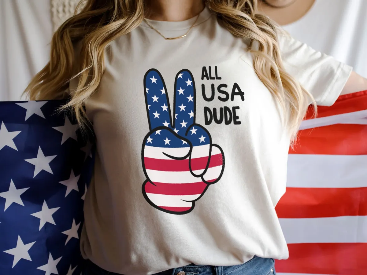 All American Dude 4th of July Shirt, All American Dude Shirt, Independence Day Shirt, 4th of July Gift, Independence Day Gift