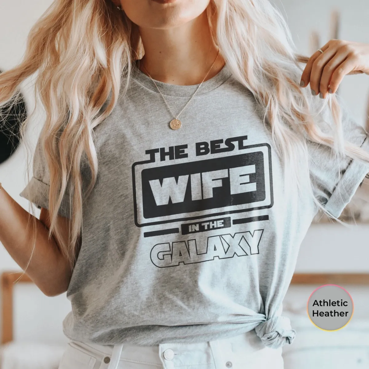 Family Shirt, The Best Wife In The Galaxy Shirt, Star Wars Wife Shirt, Mandalorian Family Tee, Wifey Shirt, Family Matching Tee