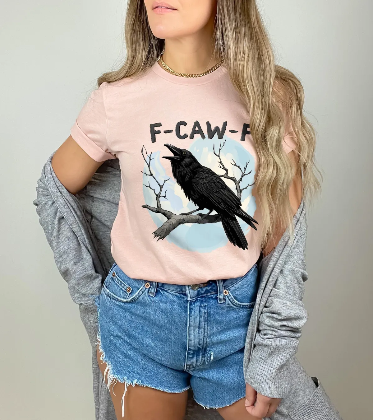 F-Caw-F Shirt, Funny Crow Shirt, F-Caw-F Funny Crow Shirt, F-Caw-F Tee, Black Crow Shirt, Funny Gothic Raven Tee, Humorous Tee, Adult Humor