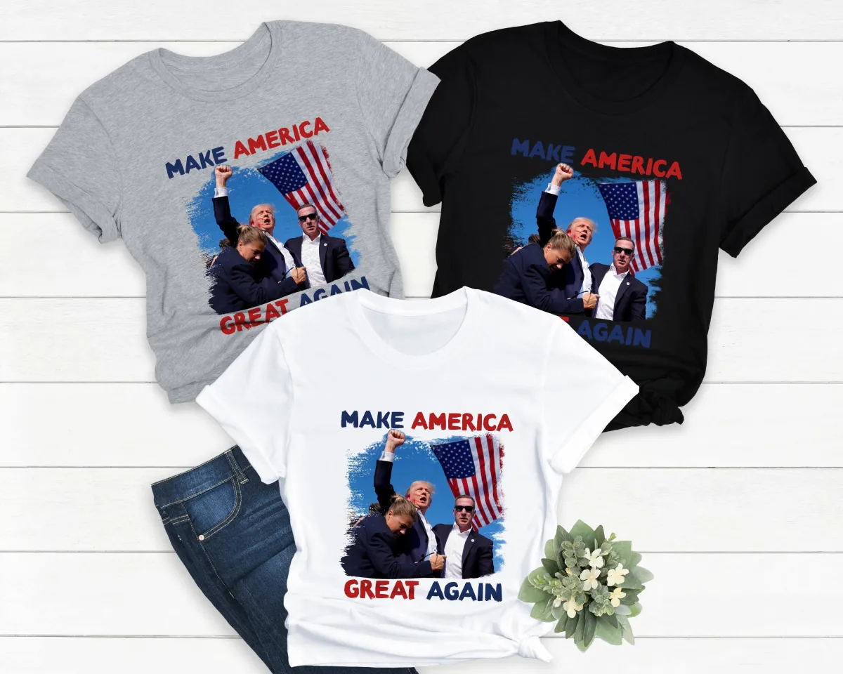 Trump Shot MAGA Shirt, Trump MAGA Shirt, Donald Trump Fist Pump, Trump 2024, MAGA Trump 47, Trump Shooting Tee, Make America Great Again Tee