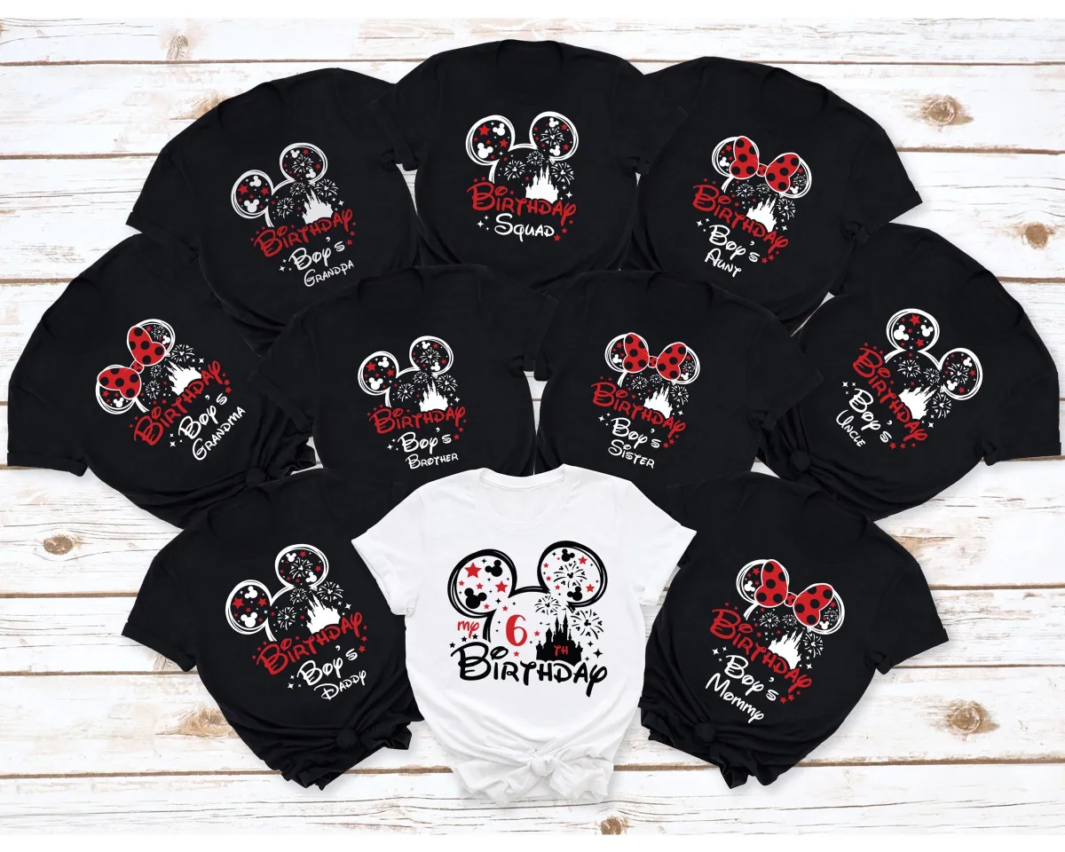 Disney Birthday Family Shirt, Custom Disney Birthday Squad Shirt, Minnie Birthday Squad, Shirts for Women/Men, Birthday Crew Shirt