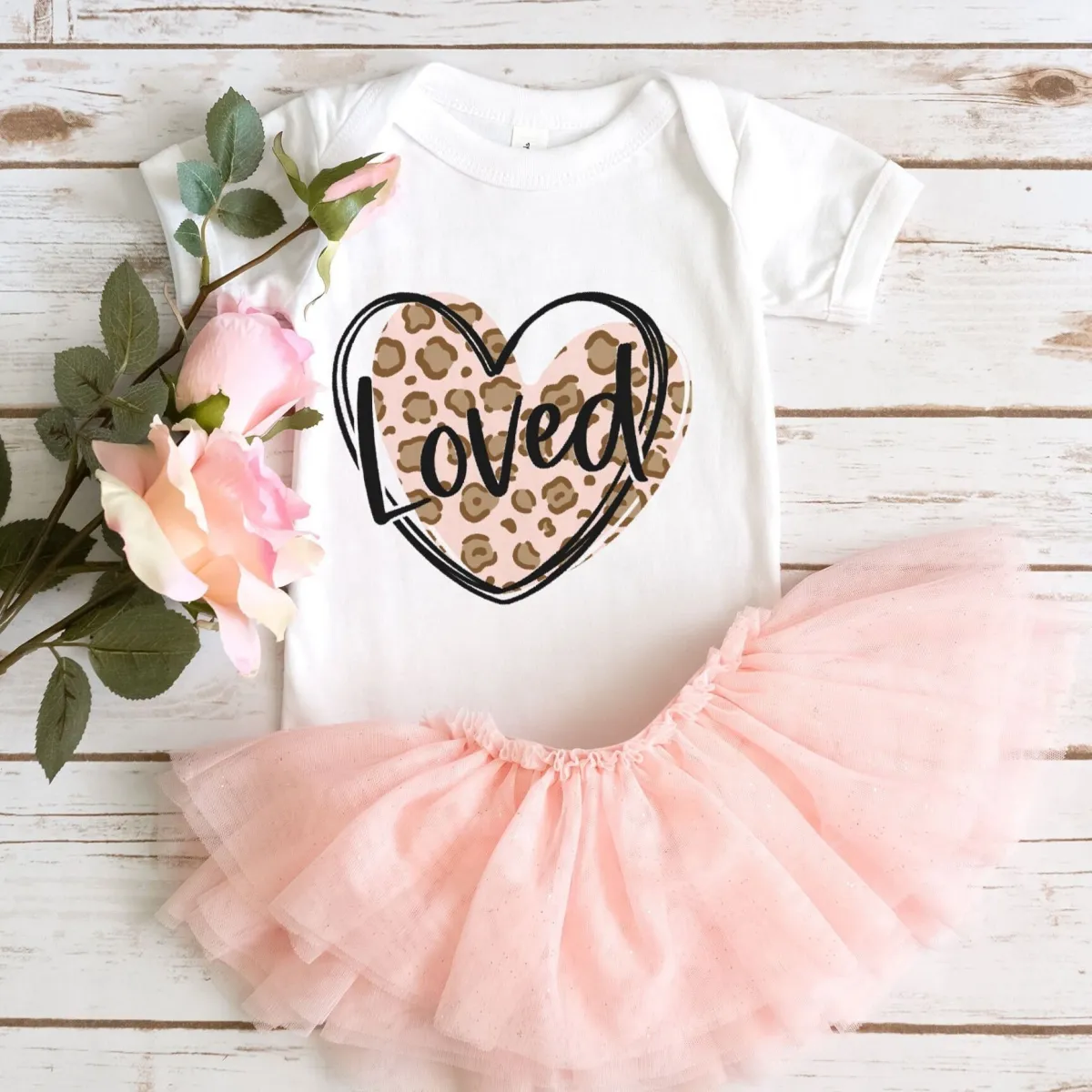 Baby Shower Onesie, Leopard Print Heart Baby Onesie, Newborn Baby Bodysuit, Funny Baby Shower Gift, Toddler Tee, Baby Announcement