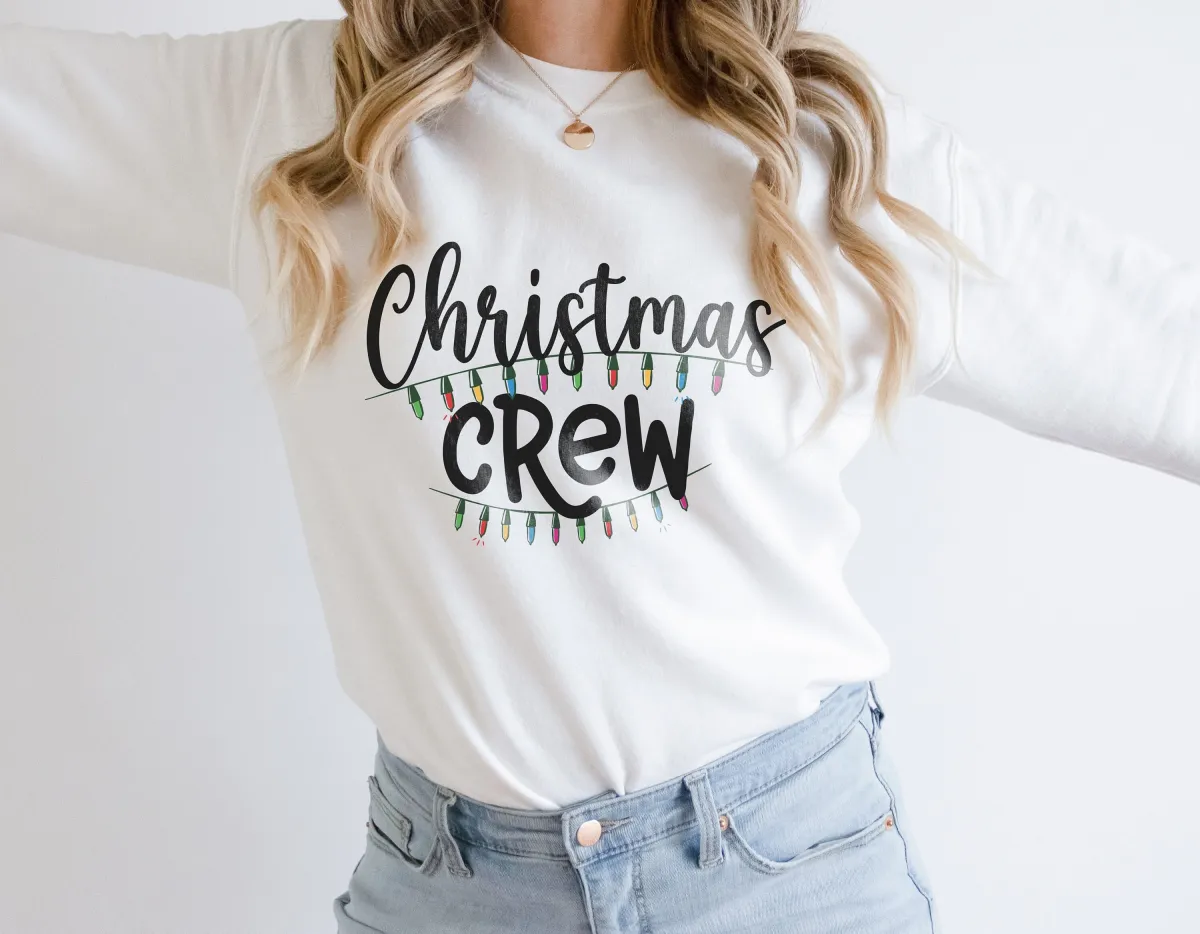 Christmas Crew Sweatshirt Hoodie, Christmas Lights Family Crewneck Sweater, Family Matching Sweatshirt, Merry Christmas Squad Party Hoodie