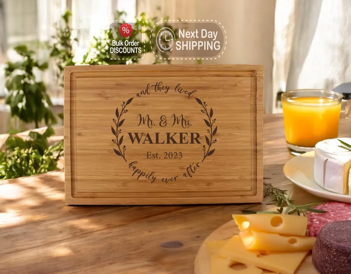 Custom Logo Cutting Board, Custom Name Cutting Board, Personalized Cutting Board, Housewarming gift, Mother Day Gift, Laser Engraved Board