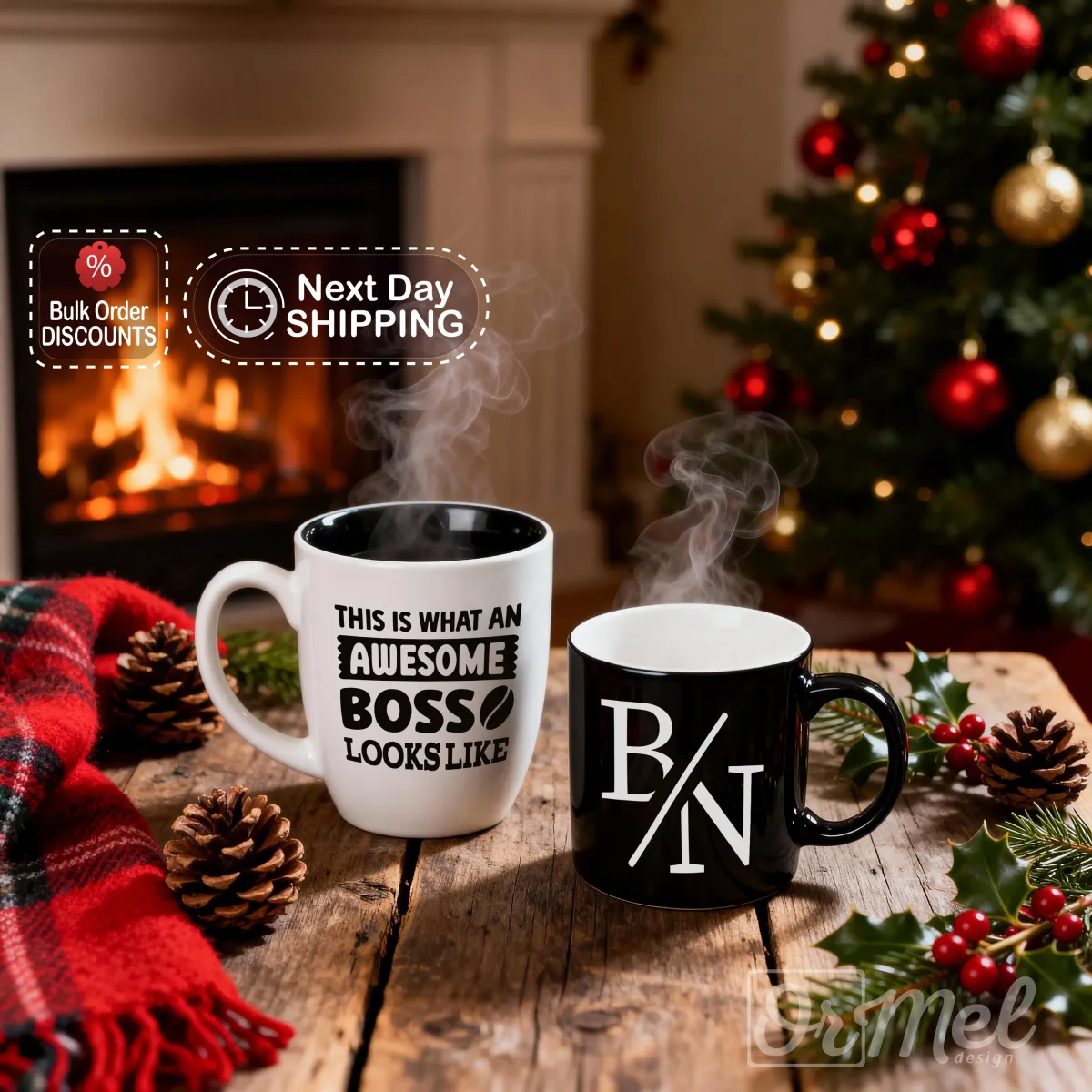 Personalized Laser Engraved Ceramic Mug, Office Bistro Mug, Custom Engraved Coffee Mug, Colorful Coffee Cup for Coworkers, Custom Logo Mug