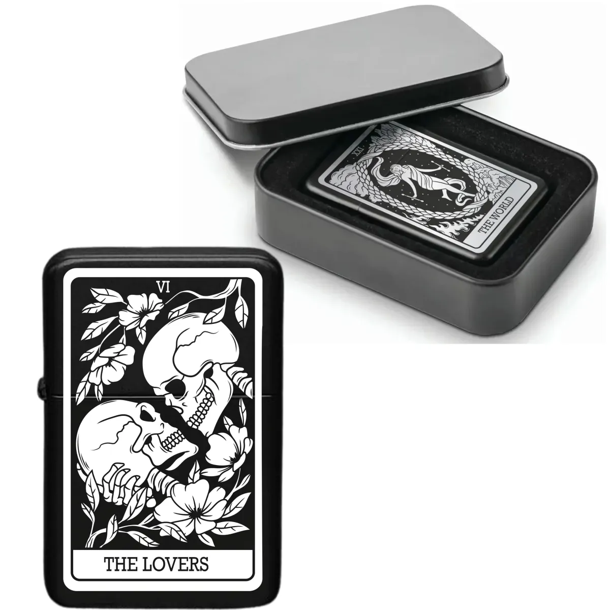 Song Code Personalized Lighter with Tin, Custom Music Lighter, Anniversary Boyfriend Couple Gift Lighter, Gifts for Him