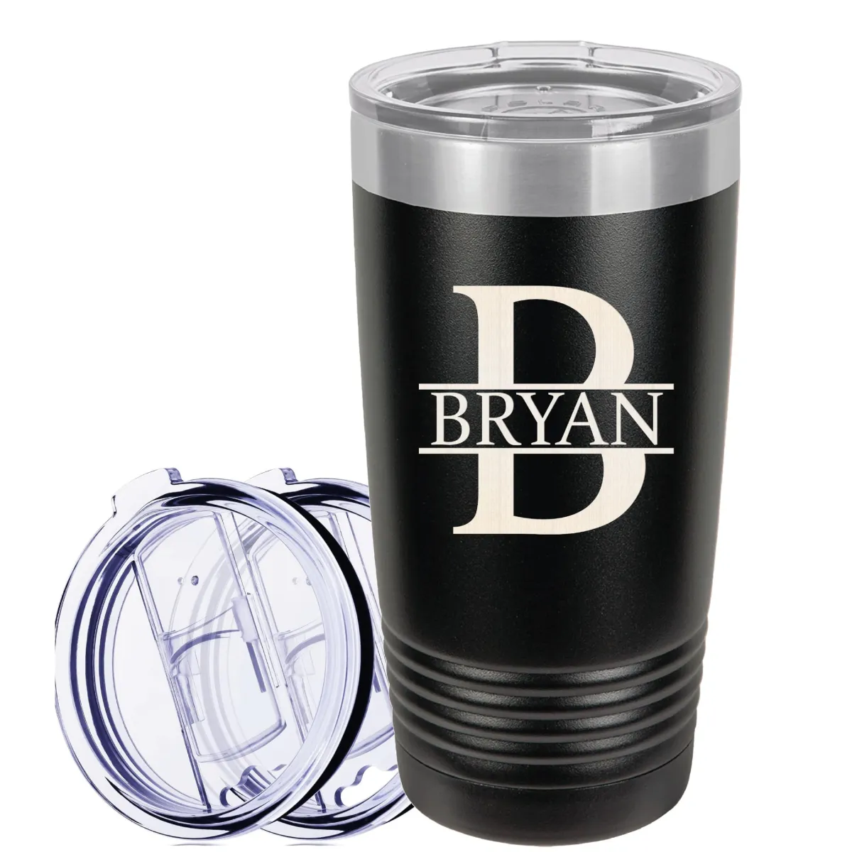 Custom Personalized 20 Oz Tumbler with Name and Logo, Laser Engraved 20 Oz Stainless Steel Travel Mug Cup with Lid