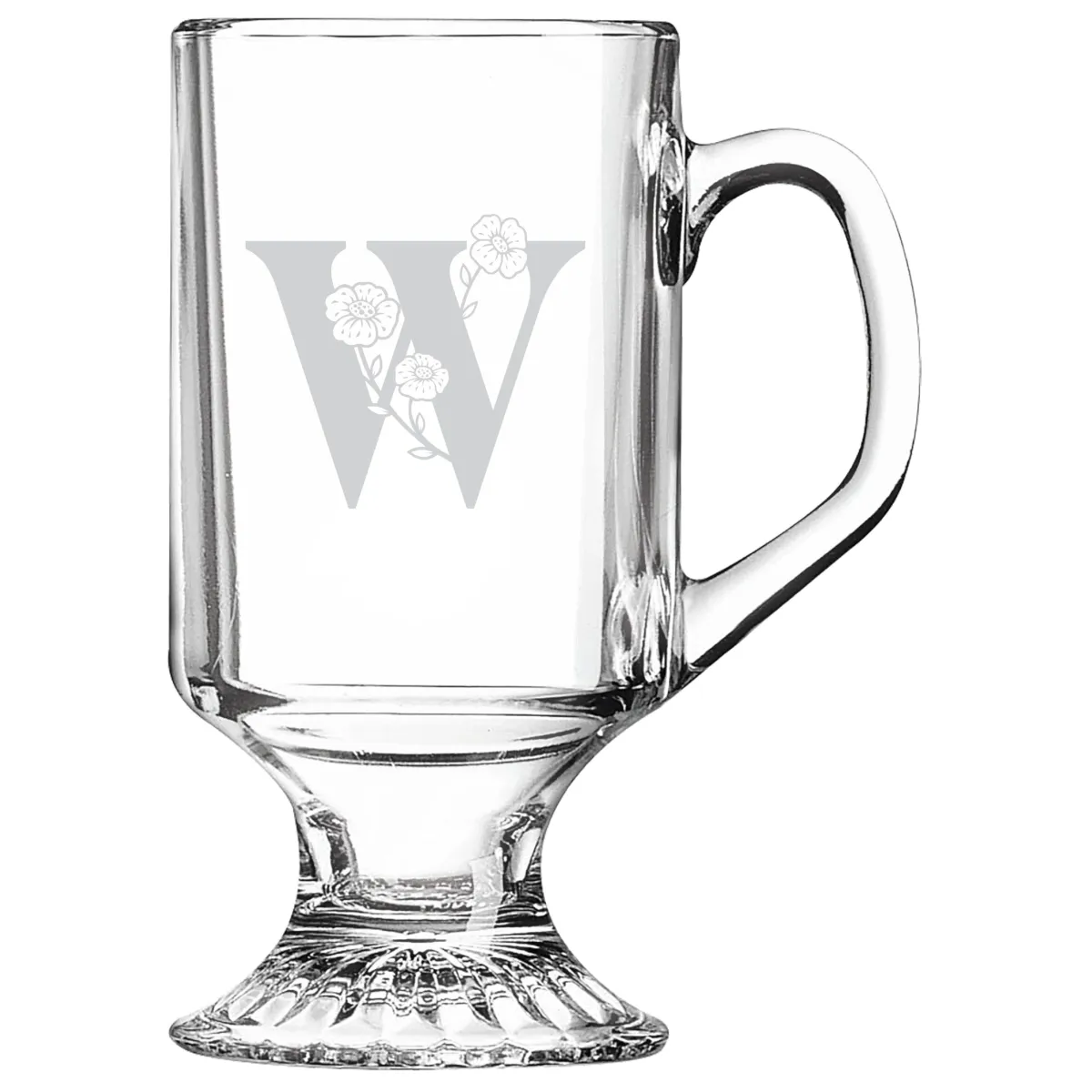 Personalized Engraved Irish Coffee Mug, Glass Latte Mug with Name, 10oz Frosted Coffee Cup, Gift for Coffee lover,Birthday