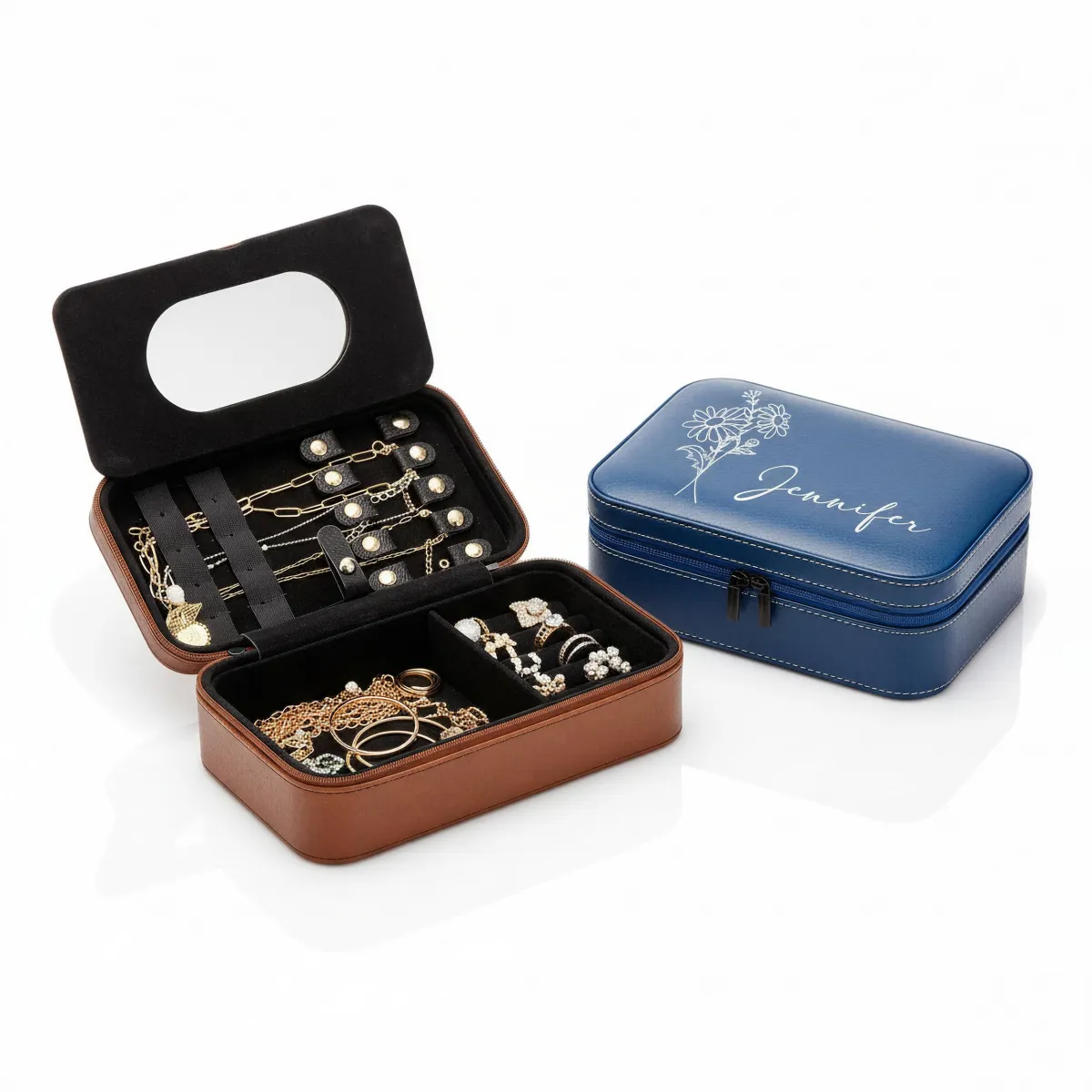 Personalized Jewelry Box, Wedding Favors, Custom Name Jewelry Case, Personalized Bridesmaid Girlfriend Valentine's Day Gift