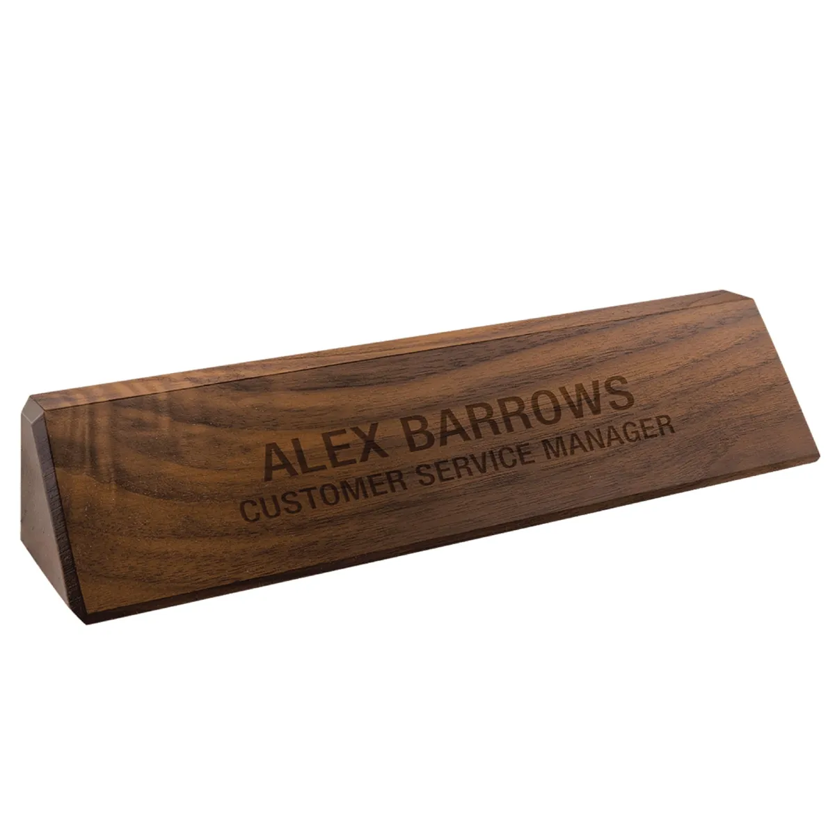 Personalized Engraved Desk Name Plate, Custom Name wedge, Custom Desk Name Sign, Office Walnut Desk Plate, Corporate Office Gifts