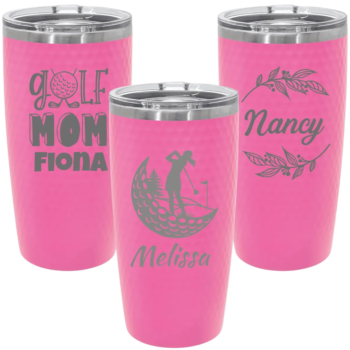 Personalized 20oz Golf Tumbler with Slider Lid, Custom Logo Golf Tumbler, 20 oz Stainless Steel Mug, Gift for Golf Lover