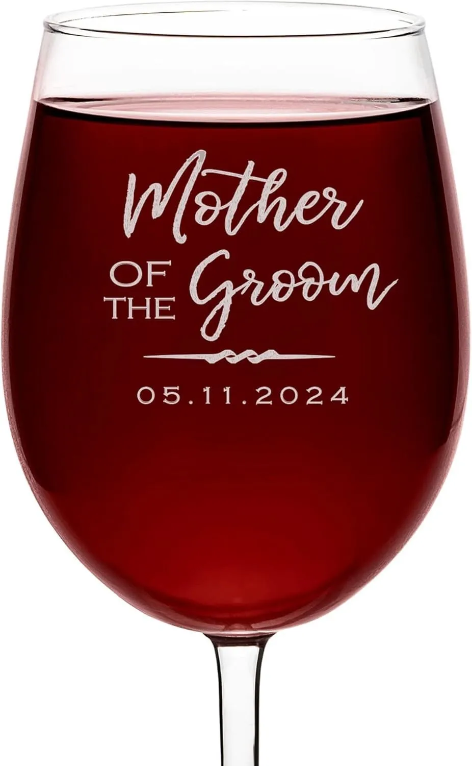 Personalized Birth Flower Wine Glass with Stem, Custom Engraved Floral Wine Glass with Stem with Name, Gift for Mom, Bridesmaid, Birthday