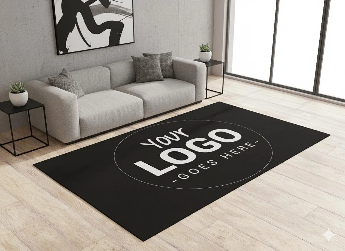 Custom Photo Logo Rug, Personalized Step Rug