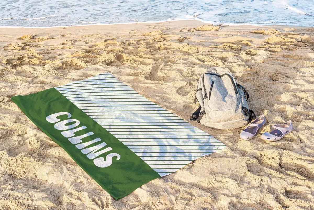 Colorful Personalized Beach Towel, Bride and Bridesmaid Beach Towel, Custom Beach Towel, Bachelorette Bride Beach Towel