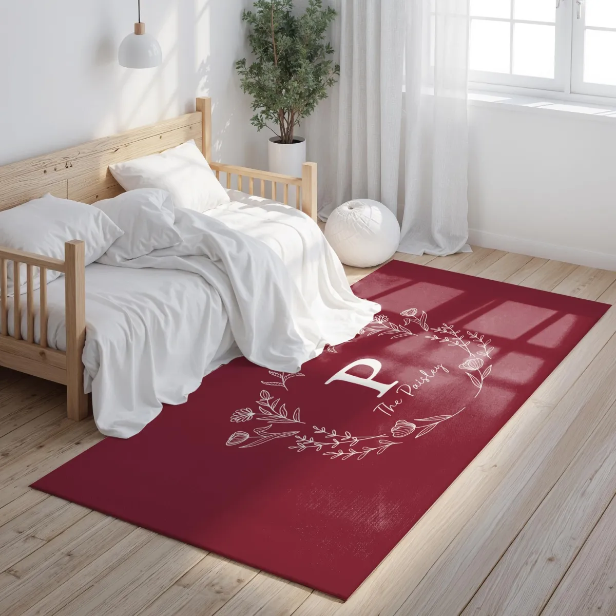 Personalized Family Name Rug, Custom Monogram Carpet, Elegant Washable Welcome Mat, Custom Initial Entryway Rug
