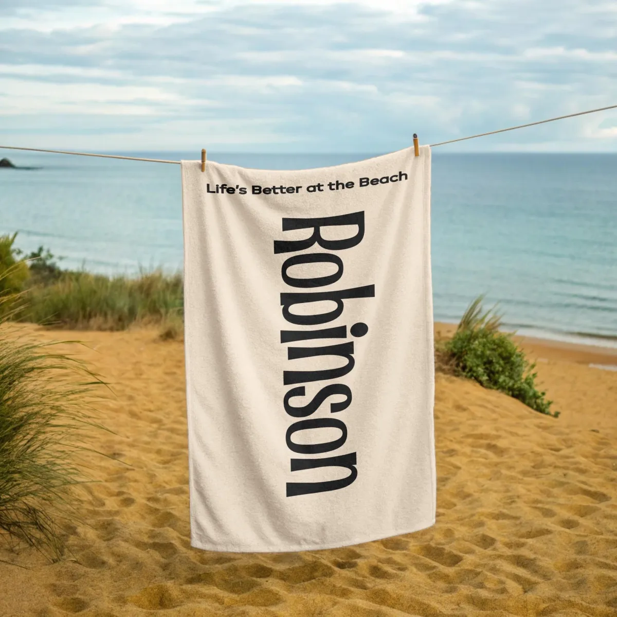 Personalized Scripty Beach Towel with Name Custom Pool or Bath Towel, Vacation Gift, Outside Birthday Towel Kids or Adults Name Towel