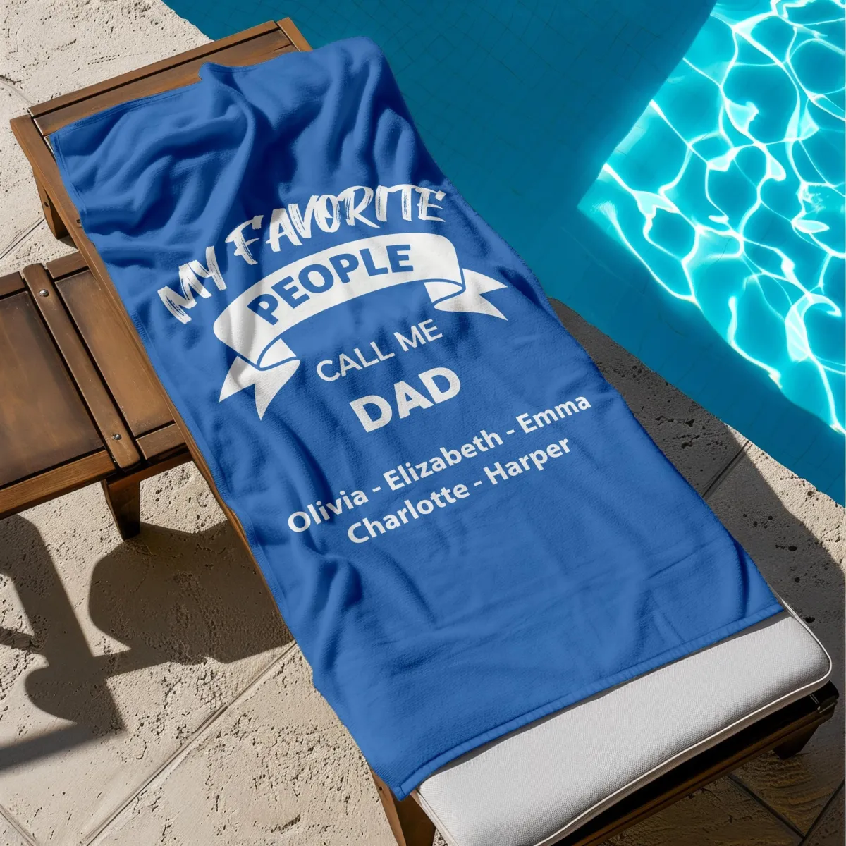 Custom Father's Day Beach Towel, Beach Towel For Dad, Summer Gift for Dad, Personalized Beach Towel, Anniversary Gift, Papa's Gift