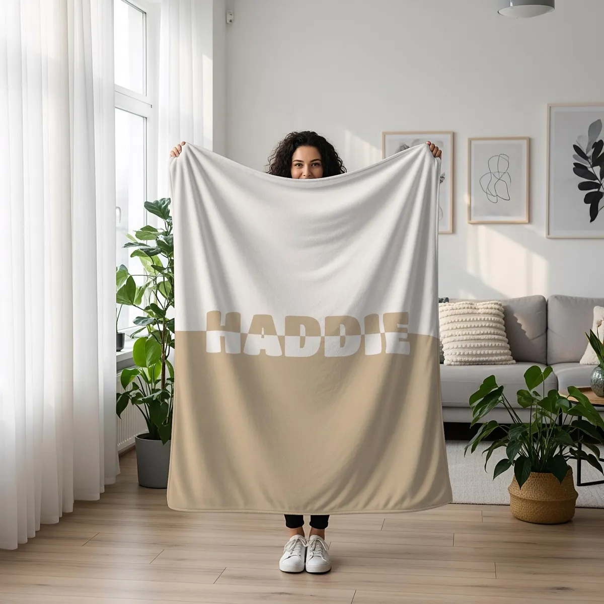 Custom Name Blanket, Ultra Soft Personalized Throw, Cozy Blanket for Home & Gift, Unisex Blanket, Fleece, Sherpa, Minky Blanket, Kids Xmas