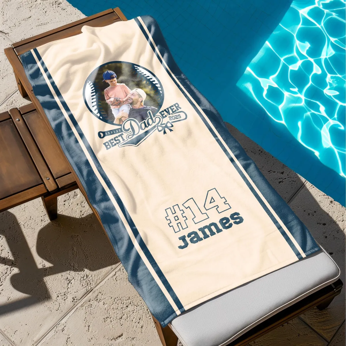 Customizable Father's Day Gift, Personalized Gift For Dad Papa, Father's Day Gift, Custom Beach Towel, Gift For Father, New Father Gift