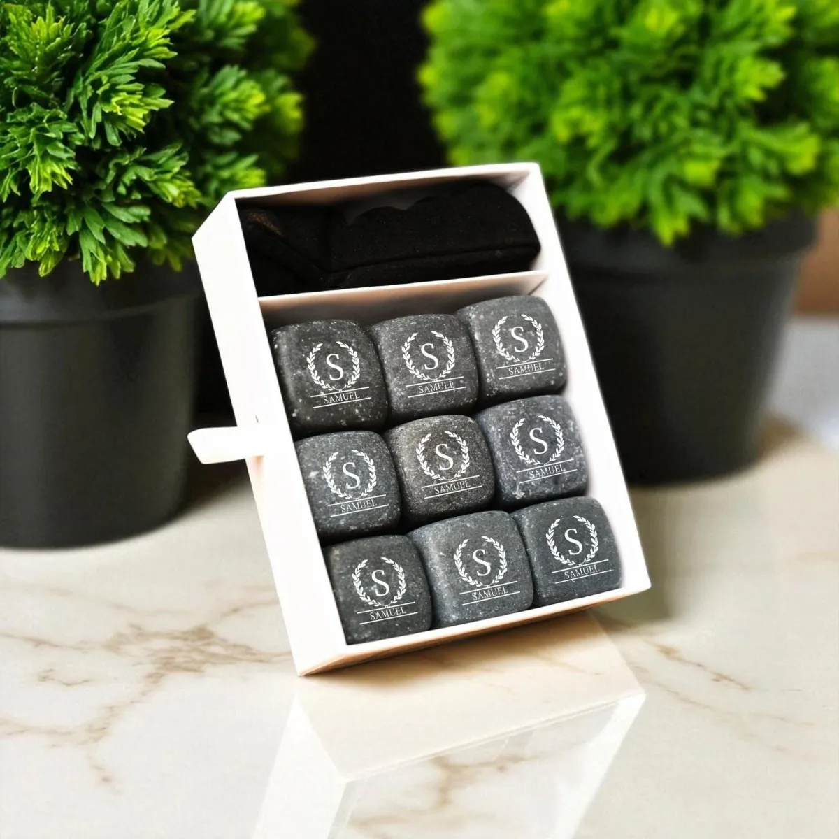 Personalized Whiskey Stones Set, Engraved Whiskey Gift, Groomsmen Gift, Best Man Proposal, Boyfriend Gift, Gifts for Him, Christmas Gift