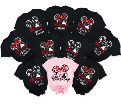 Disney Birthday Family Shirt, Custom Disney Birthday Squad Shirt, Minnie Birthday Squad, Mickey Birthday Shirt, Custom Birthday Crew Shirt