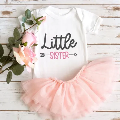 Cute Little Sister Onesie, Little Sister Toddler Shirt, Kids' Clothing, Girl Baby Clothing, Bodysuits, Mother's Day Gift, Little Sis Shirt