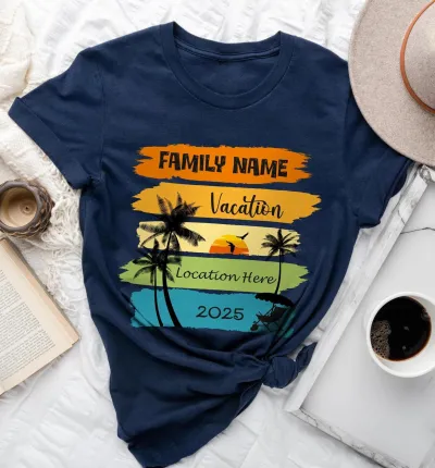 Custom Family Vacation Shirt, Personalized Family Shirt, Family Trip 2025, Customized Summer Vacation Tee, Family Matching Shirt, Group Tee