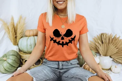 Hallowen Angry Face Shirts, Pumpkin Face Shirt, Family Matching Halloween Shirts, Spooky Shirt, Halloween Group Tee,Pumpkin Shirt,Horror
