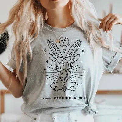 Zodiac Horoscope Shirt, Capricorn Zodiac Unisex Shirt, Horoscope Sing Capricorn Shirt, Birthday Gift for Interested in Astrology