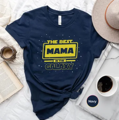 Mother's Day Shirt, The Best Mama In The Galaxy Shirt, Star Wars Mama Shirt, Mandalorian Family Tee, Mom Shirt, Mothers Day Gift, Mother Tee