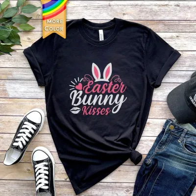 Happy Easter Shirt, Womens Easter Shirt, Leopard Print Easter Day Shirt, Easter Bunny Shirt, Easter Family Shirt, Easter Matching Shirt