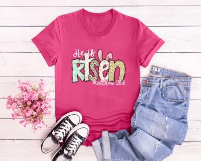 Easter He is Risen Shirt, He is Risen Matthew 28:6, Easter Jesus Shirt, Christian Easter Shirt, Easter Tee, T-shirt for Easter