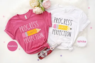 Progress Over Perfection, School Shirts for Teachers , Teacher Shirt, Teacher Gifts