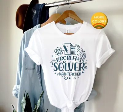 Math Teacher Shirt, Shirt for Women, Problem Solver Math Teacher Tshirt, Cute Math Tee, Math Teacher Gift, Math Teacher Gift Ideas,Funny Tee