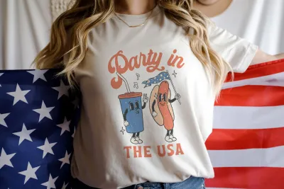 Party in the USA Shirt, 4th of July Tee, July Fourth Party Shirt, 4th of July Parade, Retro Funny Independence Day Outfit, American Patriot