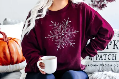 Snowflake Hoodie&Sweatshirt, Holiday sweater, Matching Christmas Sweater, Family Christmas Sweatshirt, Snow flake design sweater