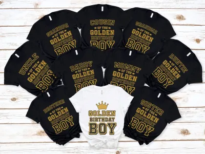Golden Birthday Boy Shirt, Birthday Squad Shirt, Birthday Boy Team Shirt, Birthday Party Shirt, Birthday Crew T-Shirt, Birthday Group Shirts